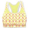 Champion Cotton-Rich Fitness Racerback Sports Bra Limeade Drip Drop Print/Limeade/White