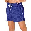 Champion Womens Printed Mesh Short Sports Blue Chex Print/White