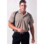 Syntrel Mens Plantation Curved Color Block Golf Shirt