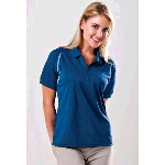 Womens Plantation-W Curved Color Block Golf Shirt