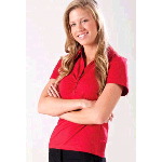 Womens Chelsea Gathered Placket Polo
