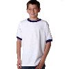 Anvil Youth Ringer Tee White/Navy