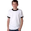 Anvil Youth Ringer Tee White/Black