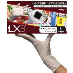 Powder Free, Textured Latex Gloves