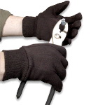 Brown Jersey Gloves