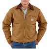 Carhartt Mens Duck Detroit Jacket, Blanket Lined Brown