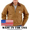 Carhartt Mens Duck Detroit Jacket, Blanket Lined 