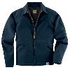 Carhartt Mens Twill Work Jacket, Midweight Quilt Lined Navy