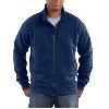 Carhartt Mens Midweight Mock Neck Zip-Front Sweatshirt Navy