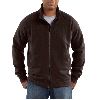 Carhartt Mens Midweight Mock Neck Zip-Front Sweatshirt Dark Brown