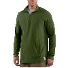 Carhartt Mens Textured-Knit Zip Mock Shirt Forest Green