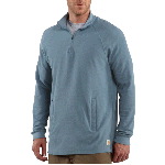 Mens Textured-Knit Zip Mock Shirt