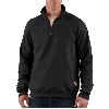 Carhartt Mens Midweight Quarter-Zip Mock-Neck Sweatshirt Black