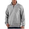 Carhartt Mens Midweight Quarter-Zip Mock-Neck Sweatshirt Heather Grey