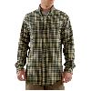 Carhartt Mens Midweight Flannel Plaid Long Sleeve Shirt Navy