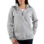Womens Quarter-Zip Script Logo Sweatshirt
