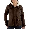 Carhartt Womens Sherpa Sweat Jacket Dark Brown