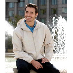 Adult Micro-Polyester Full-Zip Jacket with Hood 