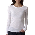 The Ladies� Cotton Burnout Combo Long-Sleeve Tee