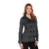 Lilac Bloom Ladies Riley 8 Button Peacoat Heather Charcoal