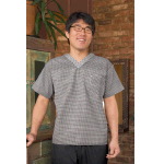 Checked V-Neck Chef Shirt