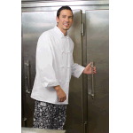 Eight Knot Button Chef Coat, 65/35 P/C Twill