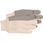 Mens Plastic Dotted Flannel Gloves