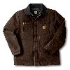 Carhartt Sandstone Traditional Coat, Arctic Quilt Lined Dark Brown