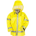 Mens Hi-Visiblity Flame Resistant Rain Jacket