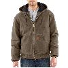 Carhartt Sandstone Active Jacket, Quilted-Flannel Lined Mushroom