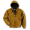 Carhartt Sandstone Active Jacket, Quilted-Flannel Lined Brown