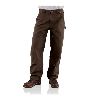Carhartt Double Front Work Dungaree, Washed Duck Dark Brown
