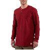 Carhartt Textured Knit Henley Dark Red