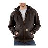 Carhartt Thermal Lined Hooded Zip-Front Sweatshirt Dark Brown