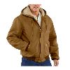 Carhartt 100% Cotton Flame Resistant Duck Active Jacket, Quilt Lined Carhartt Brown