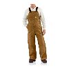 Carhartt 100% Cotton Flame-Resistant Duck Bib Overall, Lined Carhartt Brown