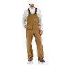 Carhartt 100% Cotton Flame Resistant Duck Bib Overall, Unlined Carhartt Brown