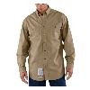 Carhartt Flame Resistant Lightweight Twill Tradesman Shirt Khaki