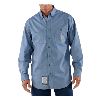 Carhartt Flame Resistant Lightweight Twill Tradesman Shirt Medium Blue